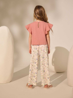 Брюки широкие для девочки Next AH9-749, Кремовый