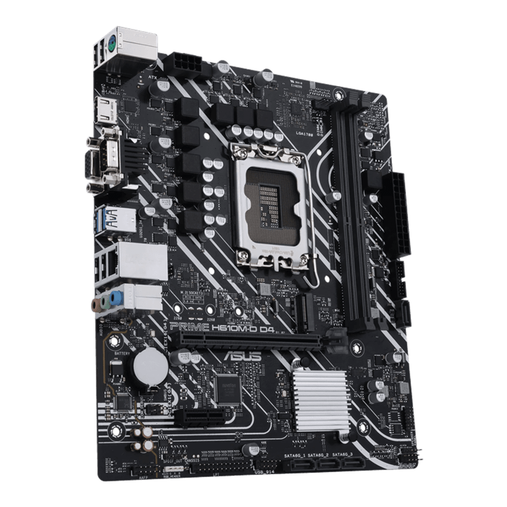 Материнская плата ASUS PRIME H610M-D D4, LGA1700 2xDDR4 4xSATA3 M.2 D-Sub HDMI COM mATX