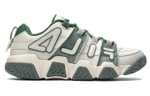 FILA FUSION Fei Le tide brand Barricade comfortable and versatile professional shock absorption and wear-resistant low-cut retro basketball shoes men's white and green