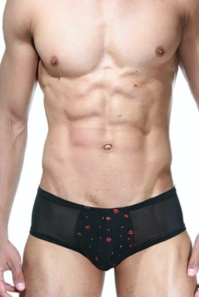 Сексуальные мужские трусы-хипсы (Размер: S-M) (Цвет: черный)