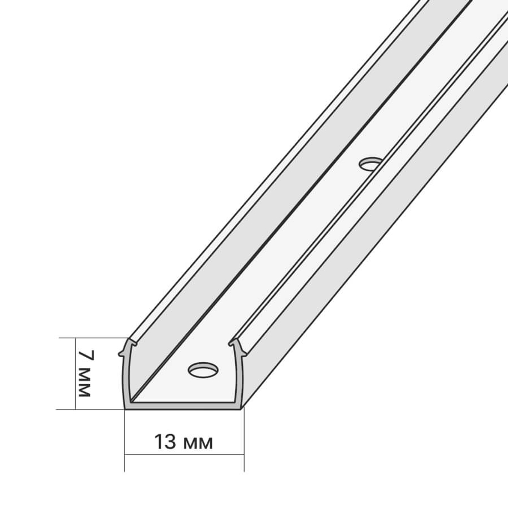 Монтажная планка для МДФ изделий STELLA, 2400*13*7 мм
