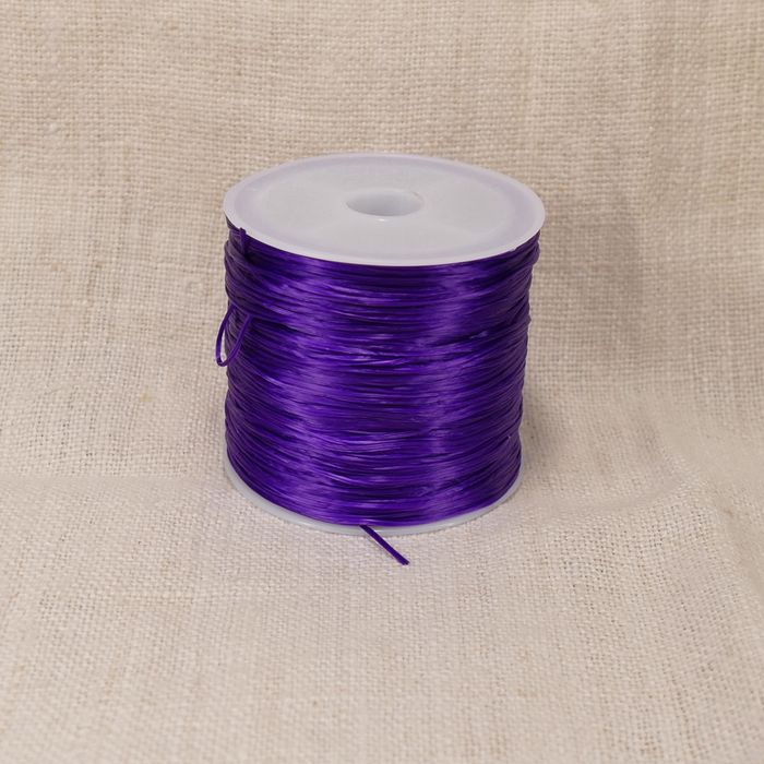 Спандекс плоского сечения, фиолетовый, 0.7 мм (1 метр)