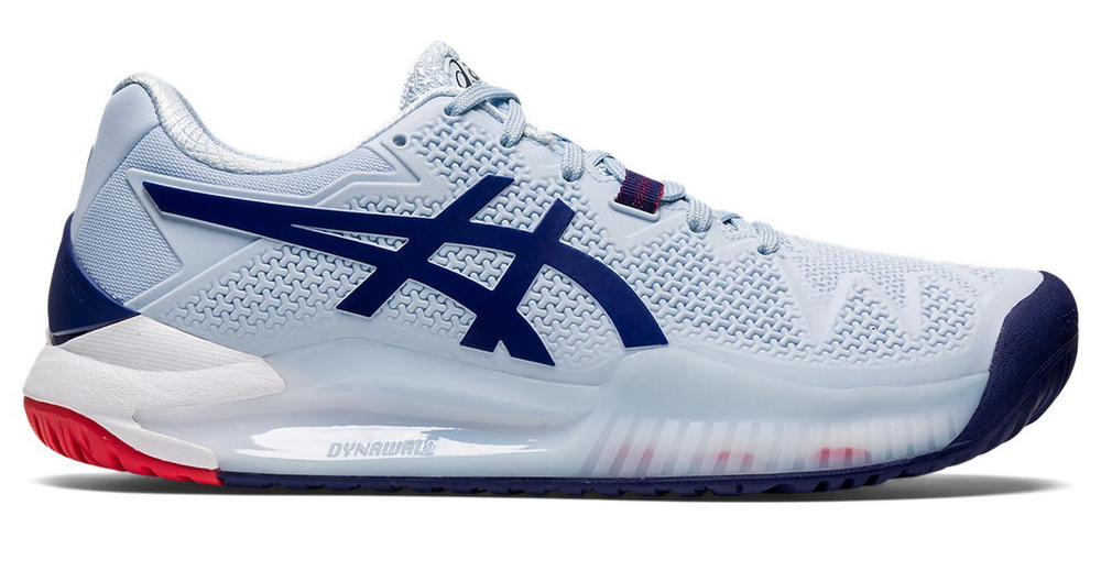 Женские Кроссовки теннисные Asics Gel-Resolution 8 W- soft sky/dive blue
