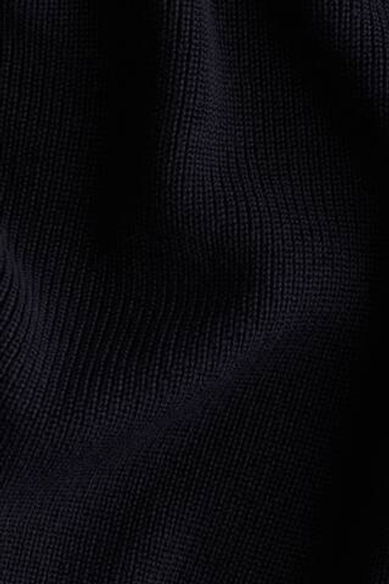 H&M Трикотажный свитер в рубчик, темно-синий