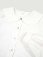 ПРЕДЗАКАЗ Блузка с круглым воротником Mjölk Молочный