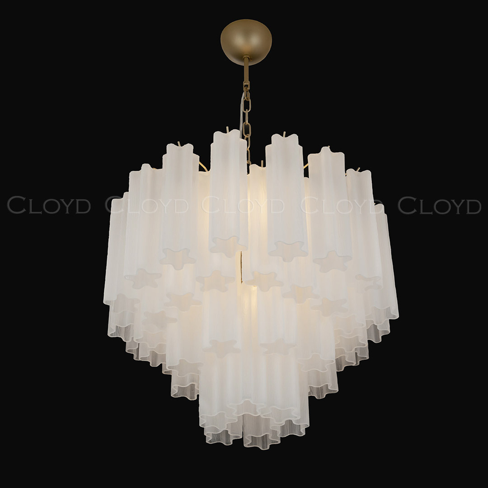 Люстра Cloyd ANNO-C C7 / Ø58 см - латунь светл. - белое матовое стекло (арт.11649)