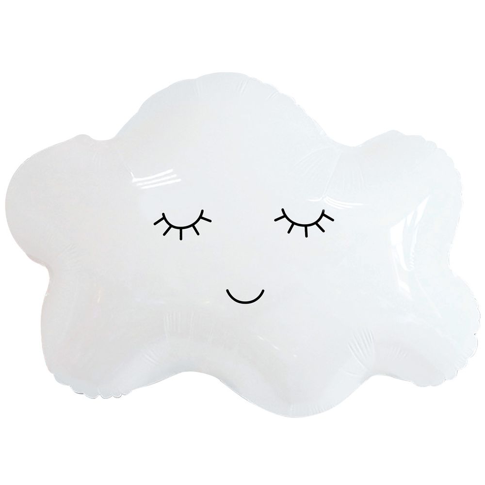 К Шар (21"/53 см) Фигура, Облако Белый с улыбкой, в уп