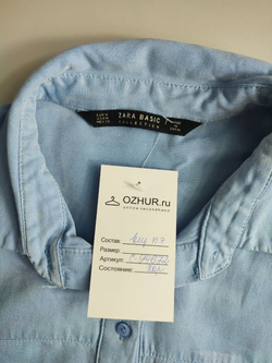 Блузка Zara голубого цвета 50 размер