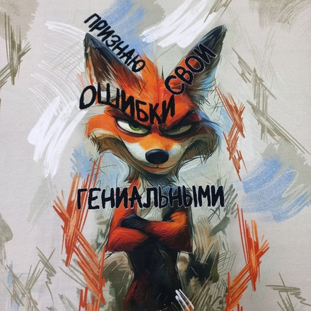 Кулирка с лайкрой Признаю Свои Ошибки Гениальными