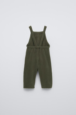 ZARA КОМБИНЕЗОН ИЗ МЯГКОЙ ТКАНИ, ЗЕЛЕНЫЙ