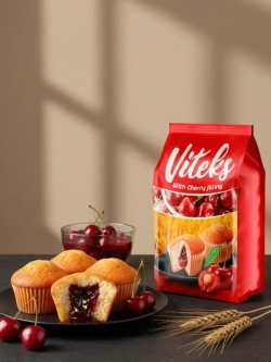 Кексы с Вишневой начинкой Витекс 260 г
