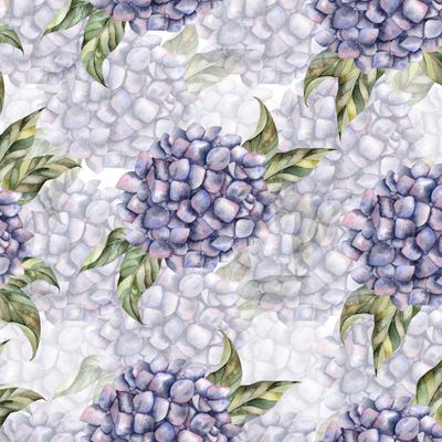 Гортензия с листьями