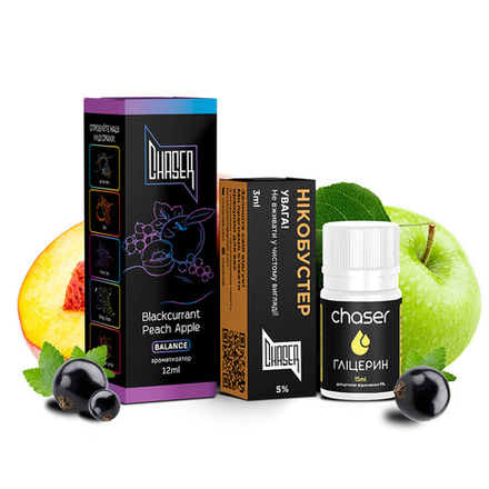 Chaser BLACK - Blackcurrant Peach Apple (30ml, 5% nic)