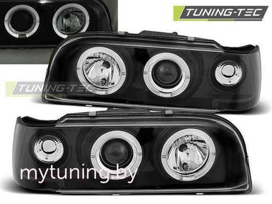 Передние фары ANGEL EYES BLACK для Volvo 850