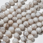 Агат белый натуральный, 10,5мм, шар