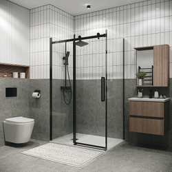 Душевой уголок Grossman Classic 100х70 120.K33.04.1070.21.00 профиль Черный матовый стекло прозрачное