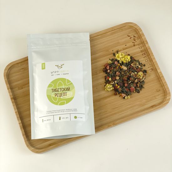 Зелёный чай листовой цветочный Тибетский рецепт, 80г