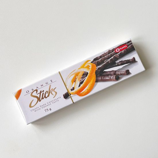 Хрустящие шоколадные палочки со вкусом апельсина "Carletti", 75 гр, Польша