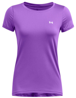 Женская теннисная футболка Under Armour Women's HeatGear Armour Short Sleeve - Фиолетовый