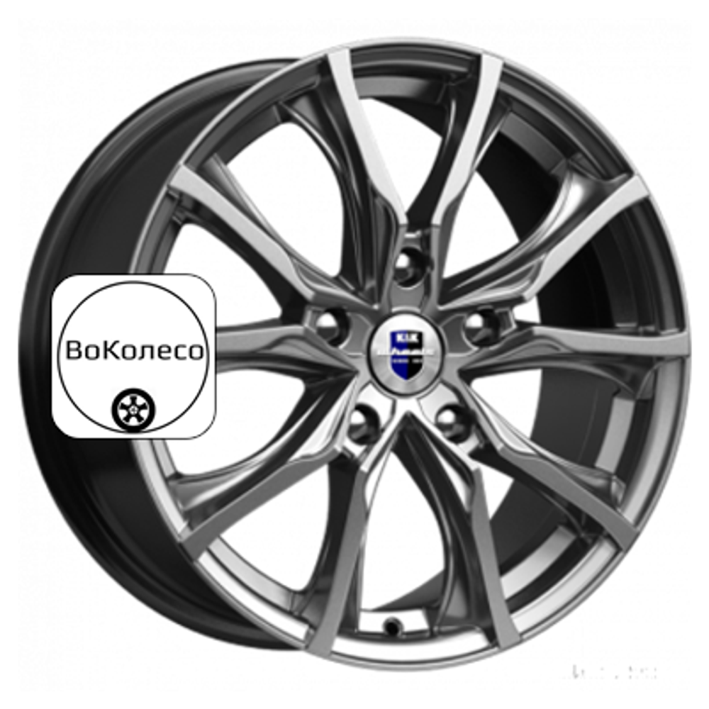 7,5x17/5x108 ET50 D63,35 Твист (КС697М) Дарк платинум K&K