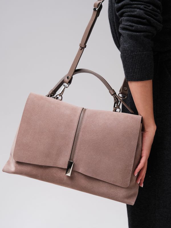 Замшевая сумка сэтчел Colette DBR 31349 капучино