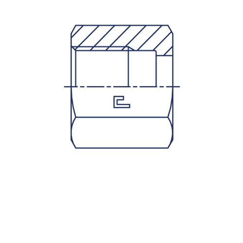 Гайка N ORFS 1.7/16