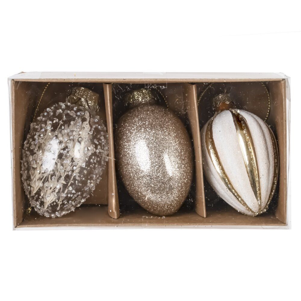 GAEM Набор из 3-х изделий декоративных подвесных "Яйцо пасхальное" (4,5*8), L13 W7,5 H5 см