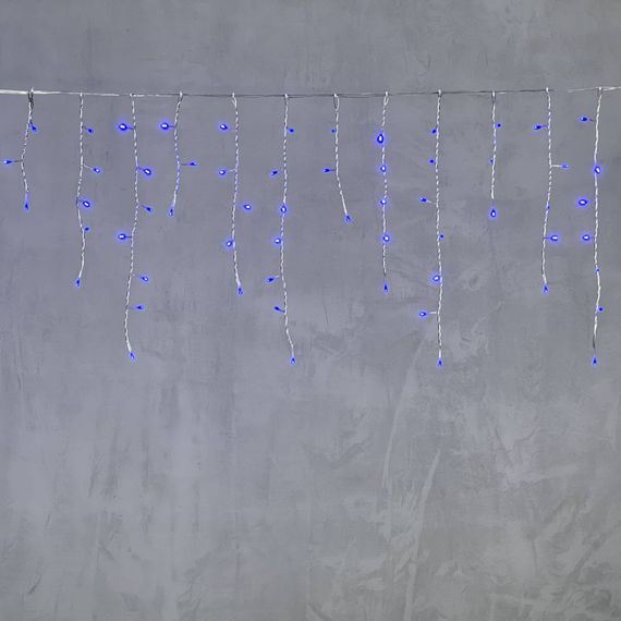 Светодиодная бахрома 4,9*0,5 м., 240 синих LED ламп, прозрачный провод ПВХ, Beauty Led (PIL240-10-2B)