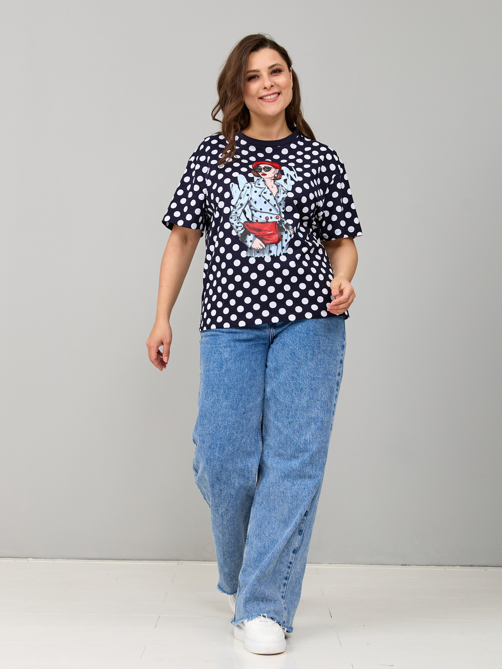 Футболка Фк-193/тсиний-горохпарижанка-п