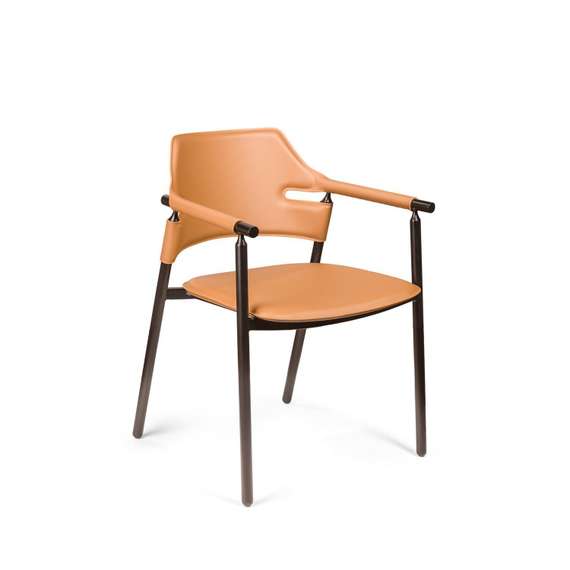 Стул с подлокотниками Suite, коричневый