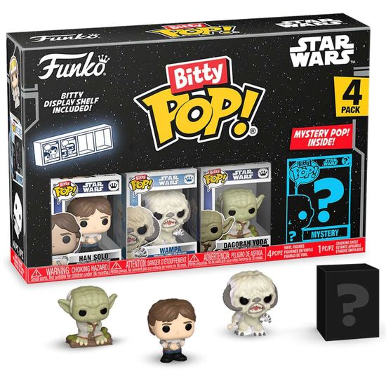 Фигурка Funko Bitty POP! Star Wars S2 Han Solo+Wampa+Dagobah Yoda+Mystery (1 of 4) 4PK 83670 / Фигурка Фанко Битти Поп! по мотивам вселенной "Звездные войны"