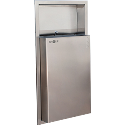 Контейнер для мусора полувстраиваемый 38 л. нерж. сталь NOFER 14102.S матовый