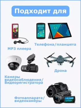 Карта памяти 64 для телефона и видеорегистратора, без адаптера