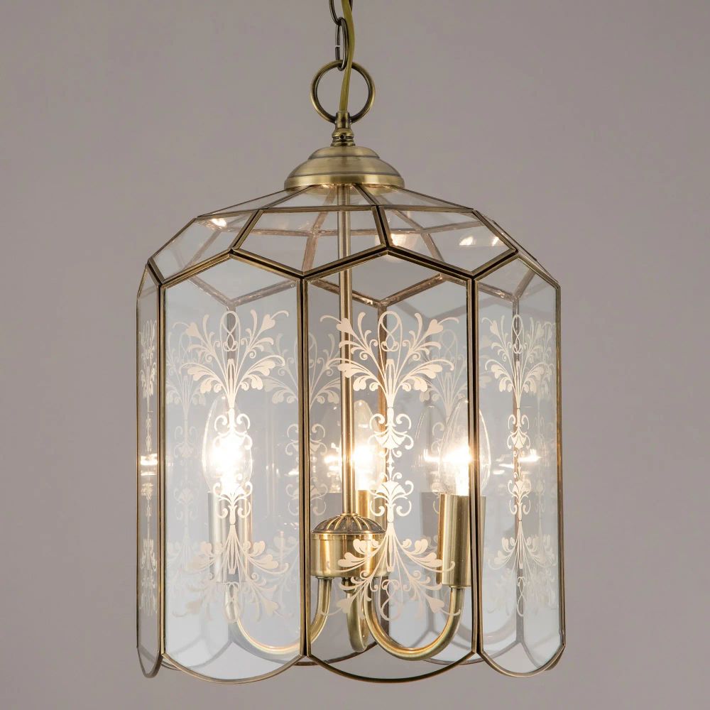 Citilux Витра-2 CL442230 Люстра подвесная витражная Бронза