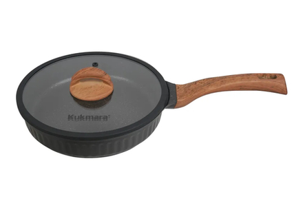 Сковорода KUKMARA АП Stella (ristretto) 260мм с ручкой,со стеклянной крышкой. арт.сср261а
