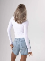 Лонгслив облегающий трикотажный