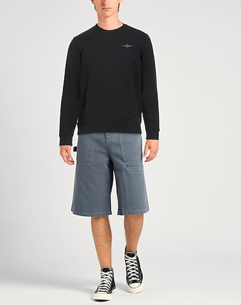 Свитшот муж. AERONAUTICA 1710 синий база лого(темно-синий цвет)