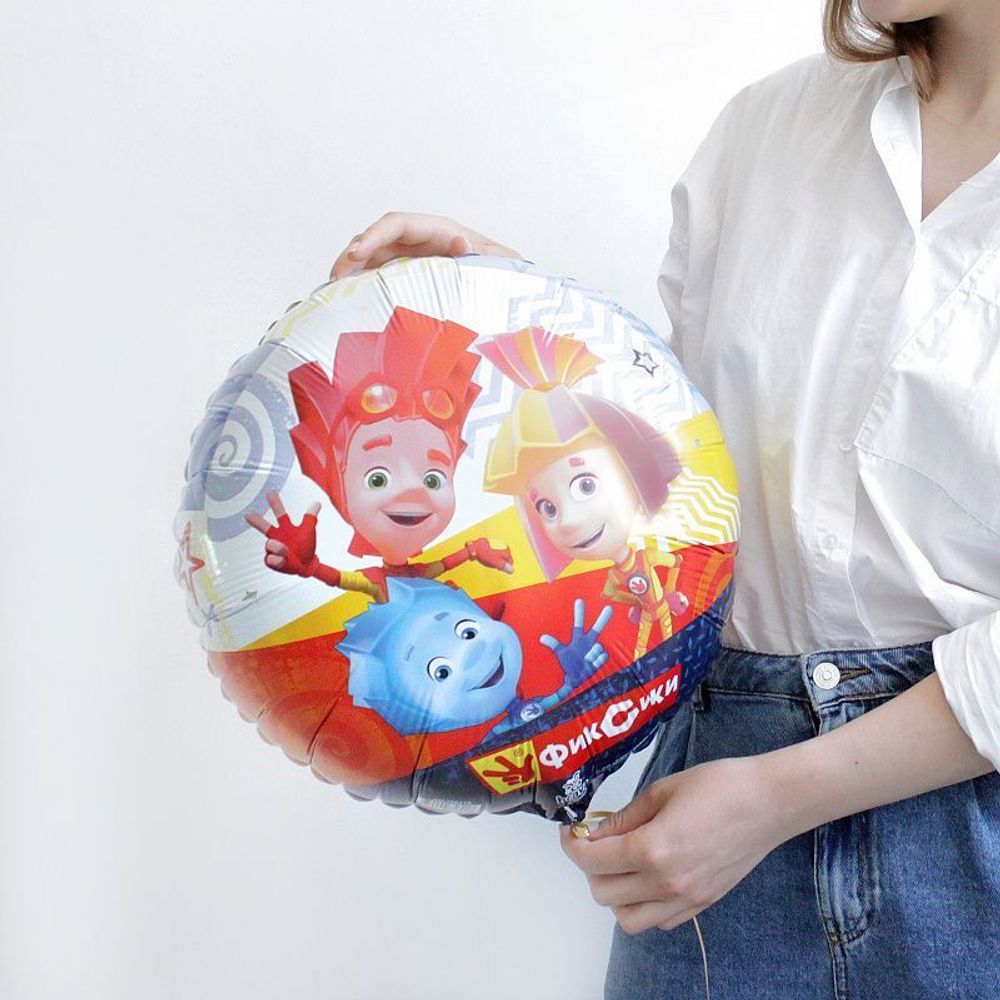 Шар (18"/46 см) Круг, Фиксики Друзья (Лицензия ООО БРАВО) 1шт.