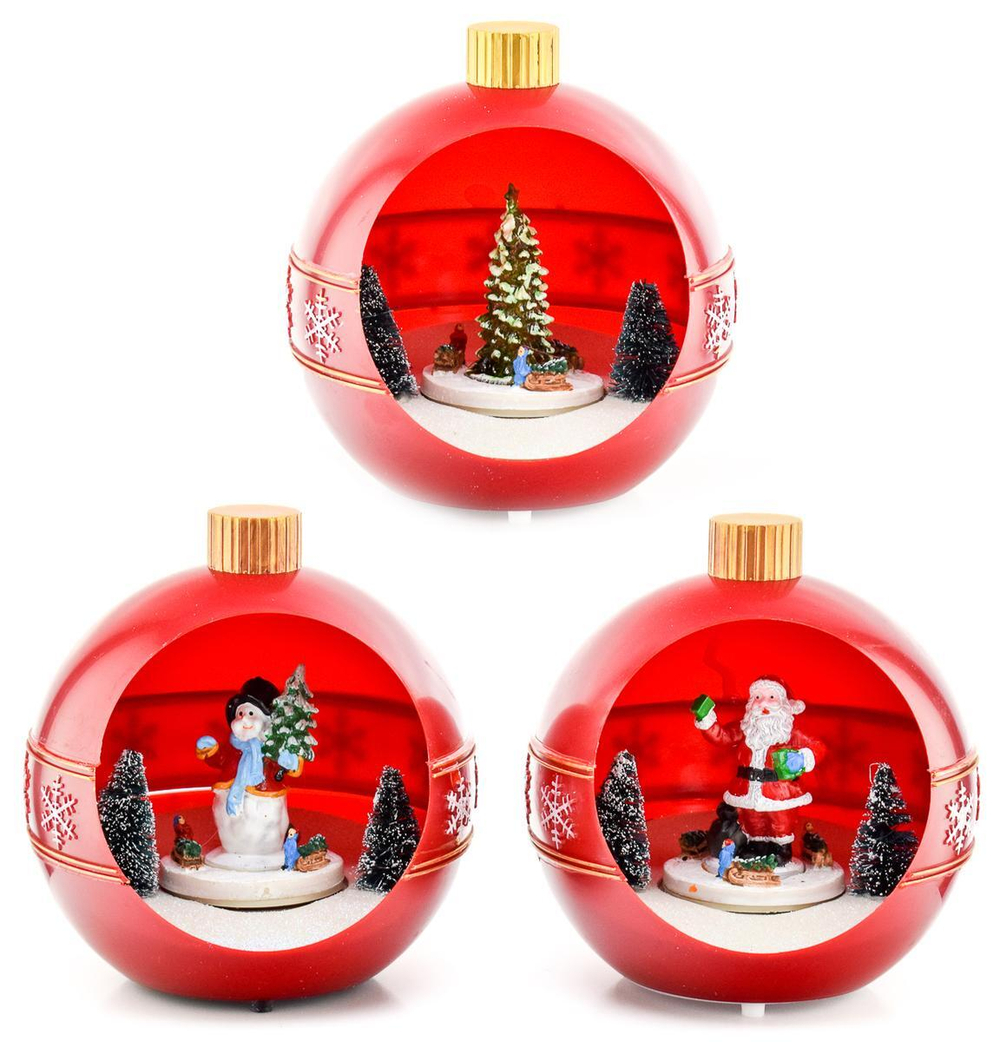 Сувенир НГ Ёлочная игрушка, свет, звук, движ, 16,5*18,5 кор