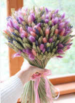 Букет сухоцветов большой - Контрастная лаванда  45х30 см