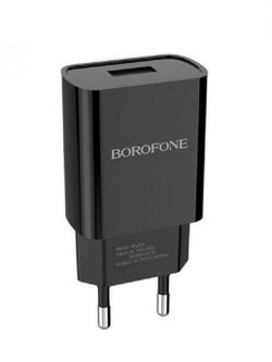 Зарядка 1-гнездо USB 5-12В 2.1А BOROFONE BA20A