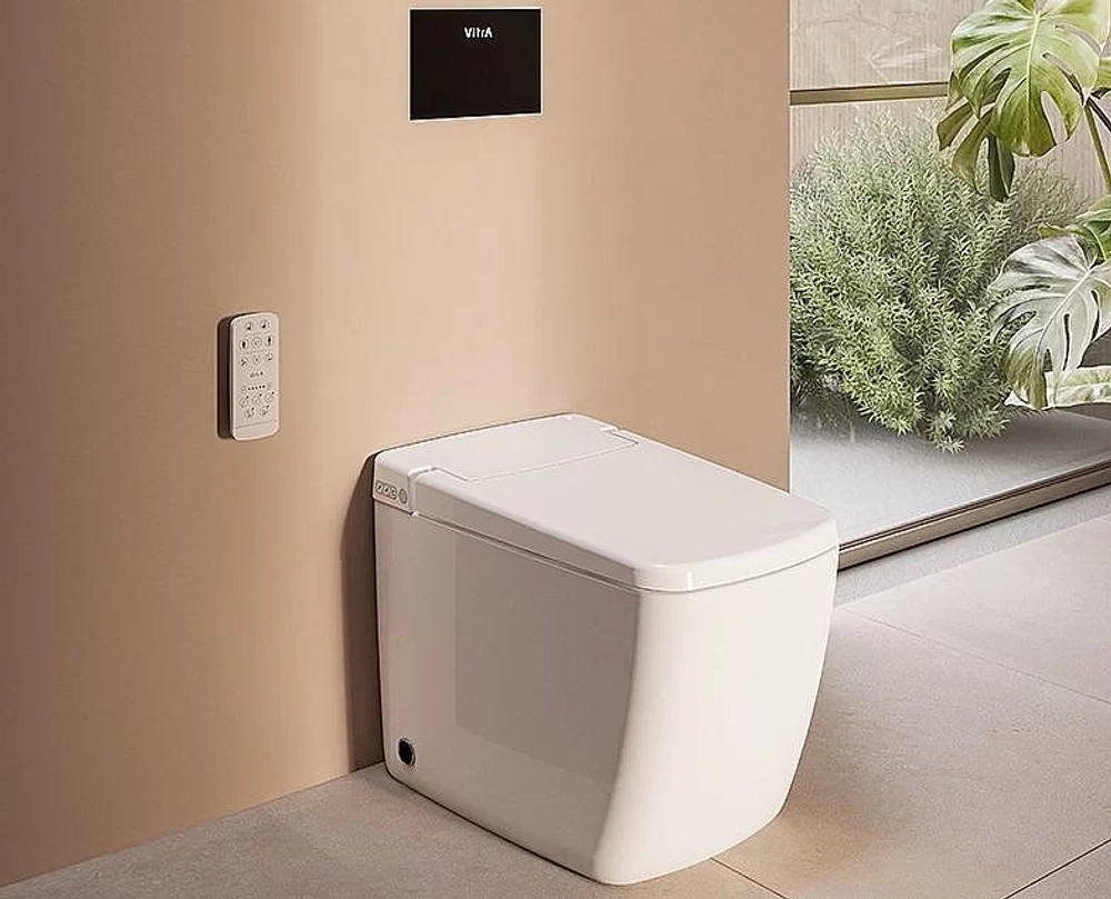 Унитаз Vitra V-CARE 7232B403-6217 безободковый, с крышкой микролифт, белый