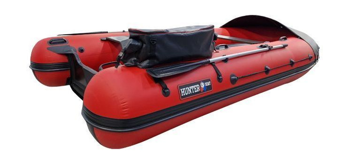 Надувная лодка ПВХ, Хантер 400 Трэвел НДНД, красный