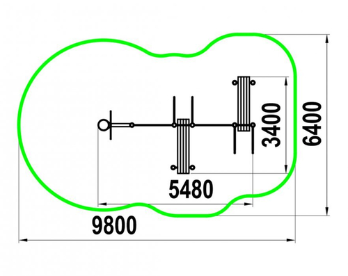 Уличный комплекс для воркаута W-06-008