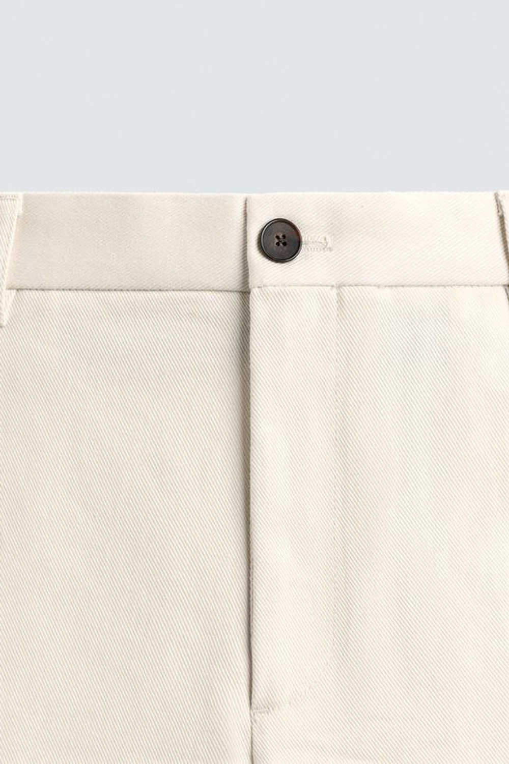 ZARA БРЮКИ STRAIGHT FIT ИЗ РЕЛЬЕФНОЙ ТКАНИ, ЭКРЮ