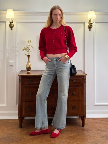 Красный вязаный кардиган MINI CLOSET