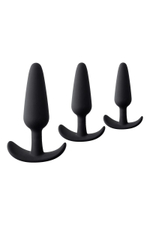 Набор из 3 черных анальных втулок Eridani (Цвет: черный)