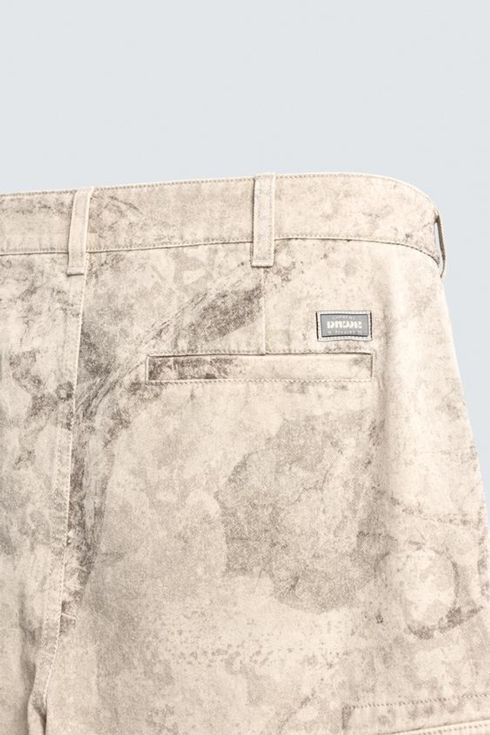 ZARA БРЮКИ-КАРГО STRAIGHT FIT, СЕРО-БЕЖЕВЫЙ