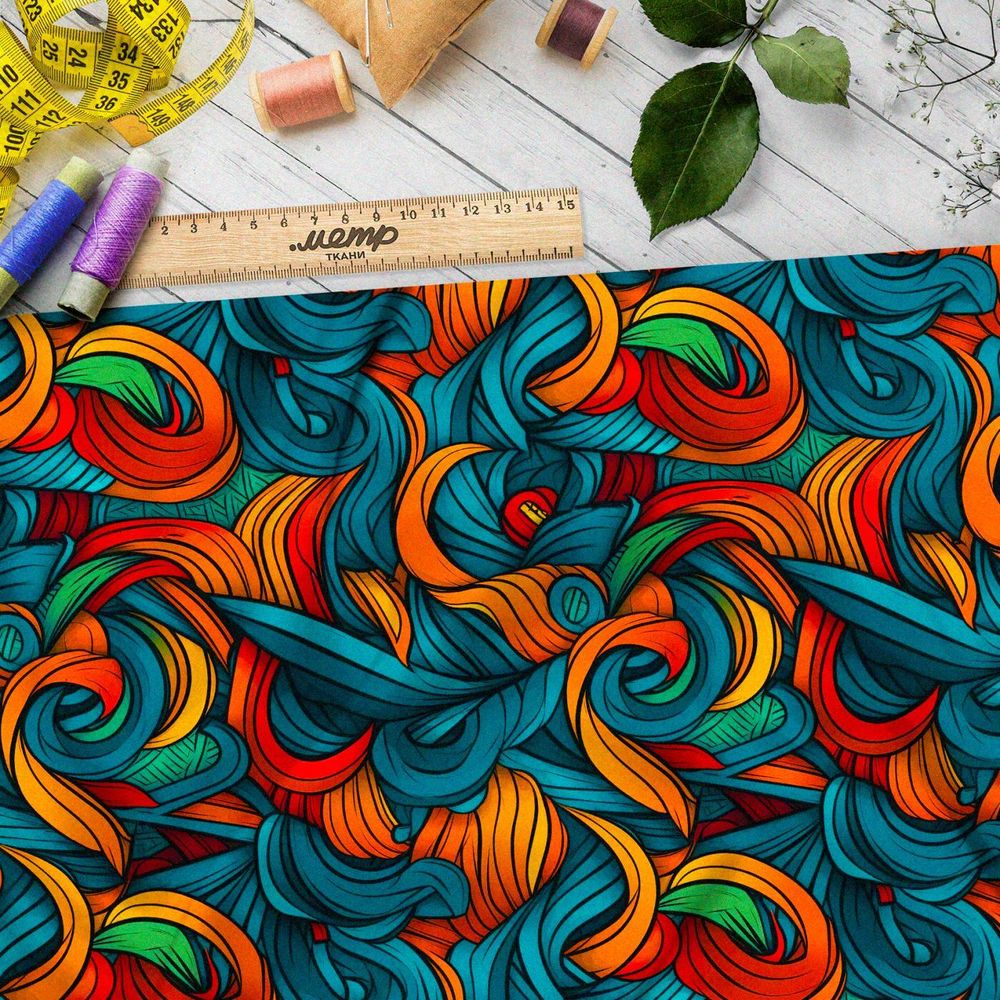 Ткань премиум мембрана эклектичные пятна эмоций