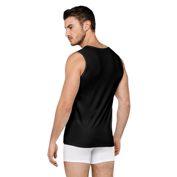 Мужская майка черная с глубоким вырезом Doreanse 2015